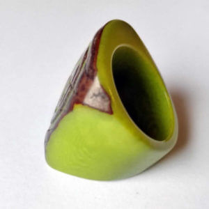 lime green ring tagua