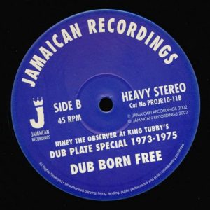 Niney The Observer - Set Dub Free / Niney The Observer - Dub Born Free 10" B