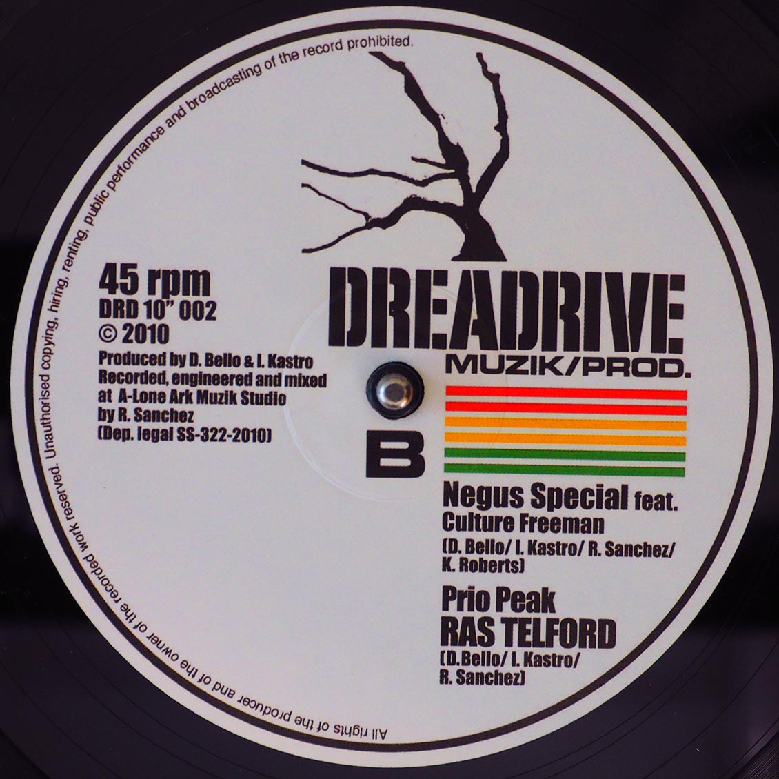 Rod Taylor / Culture Freeman - Let's Praise Jah Jah / Negus Special / 10" Vinyl, Dreadrive