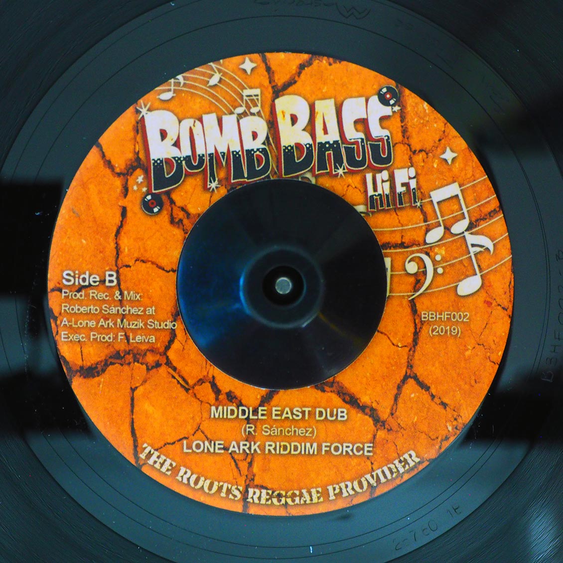 Ras Teo - Down In The Middle East / Lone Ark Riddim Force - Middle East Dub / 7" Bomb Bass Hi Fi