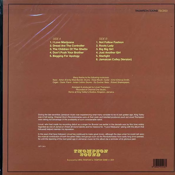 Linval THompson I love Marijuana