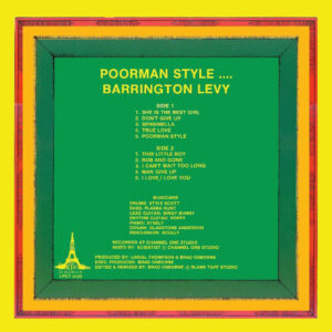 Barrington Levy Poorman Style rear LP