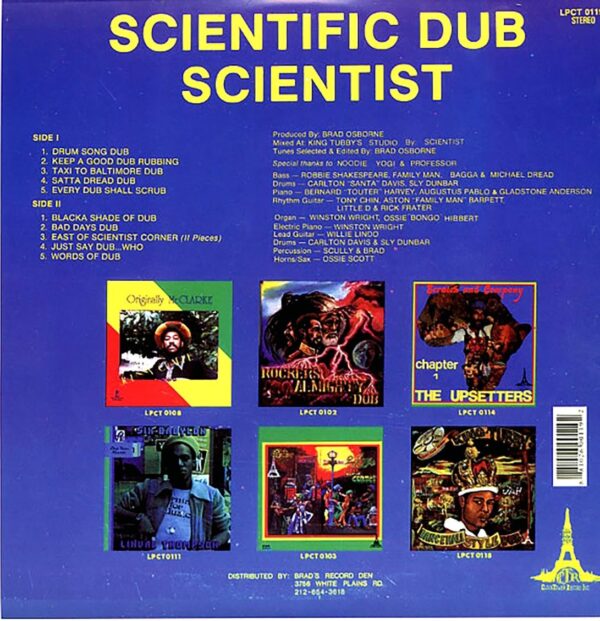 Scientist - Scientific Dub LP rear