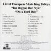 King Tubby - Linval Thompson Meets King Tubby In Reggae Dub Style - Image 2