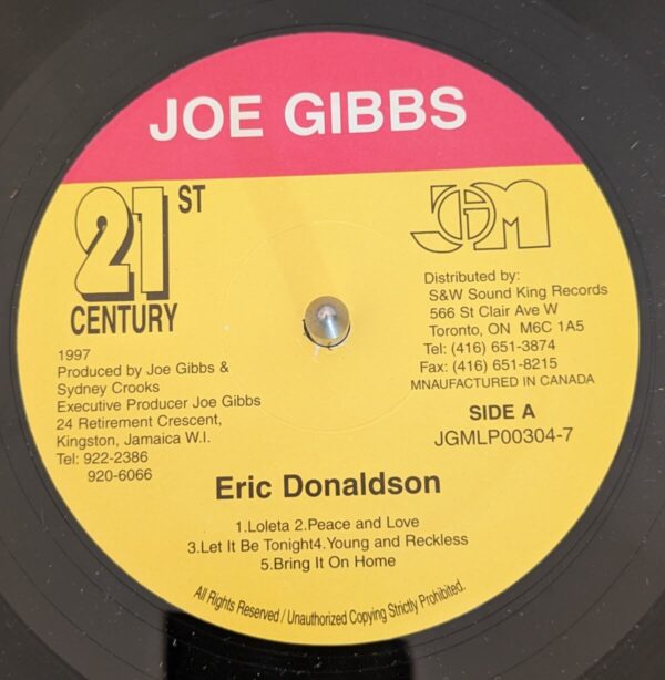 Eric Donaldson – Peace & Love
