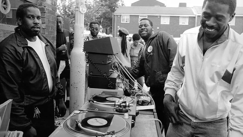 Alpha & Omega at the St Paul's Carnival, in Bristol, in 1991 (image from bbc.com)