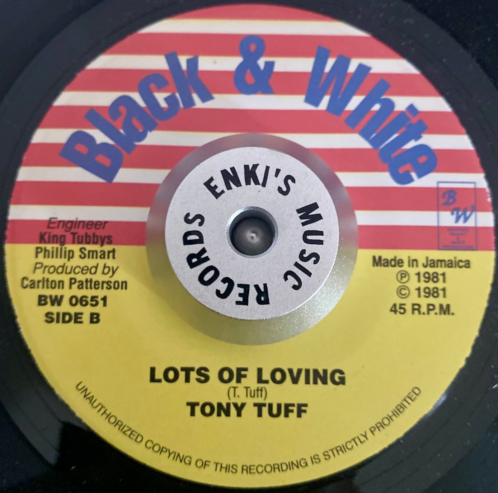 Barry Brown - Love Love / Tony Tuff - Lots Of Loving - Image 2
