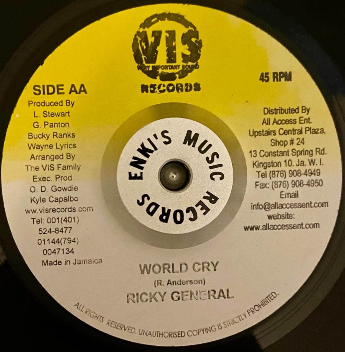 Sizzla – People A Suffer / Ricky General – World Cry