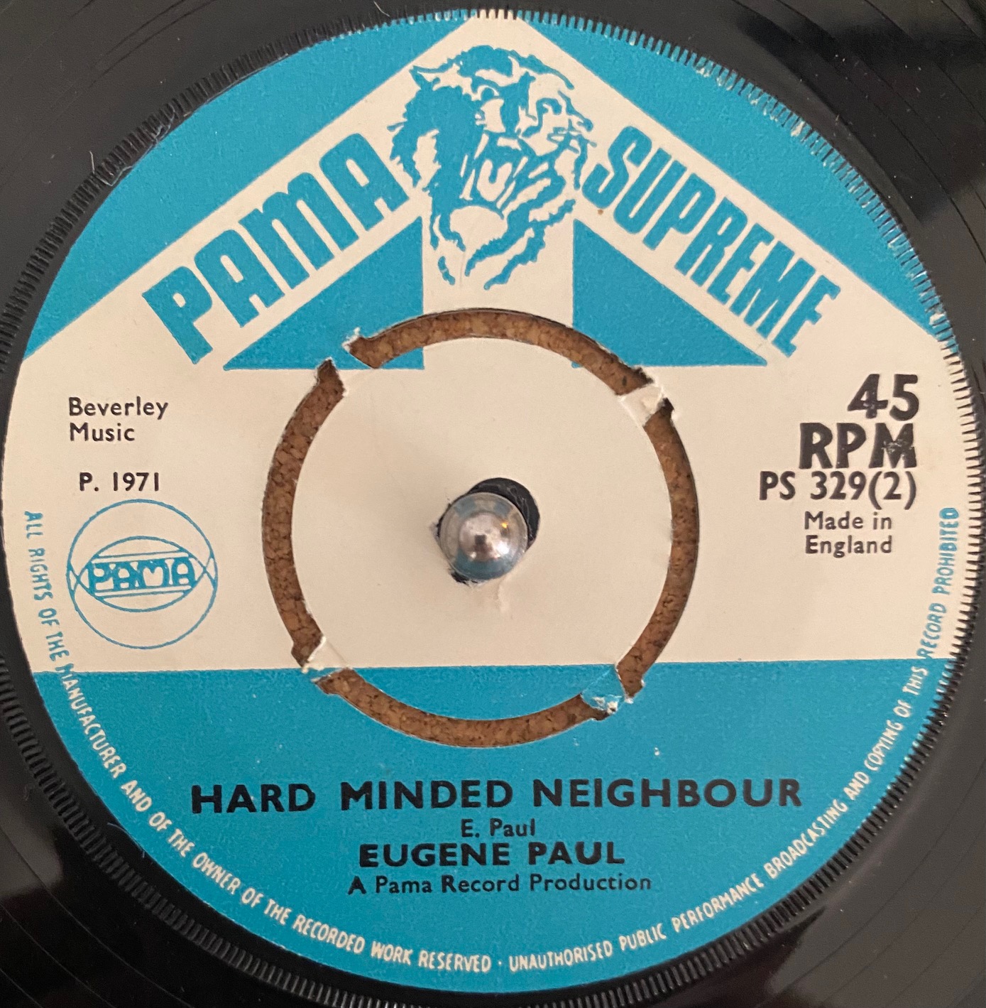 Eugene Paul - Somebody's Changing My Baby's Mind / Hard Minded Neighbour - immagine 2